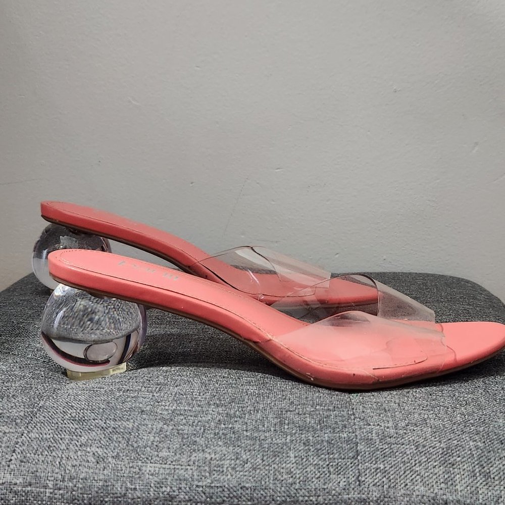 Coral PVC Ball Heel Sandals